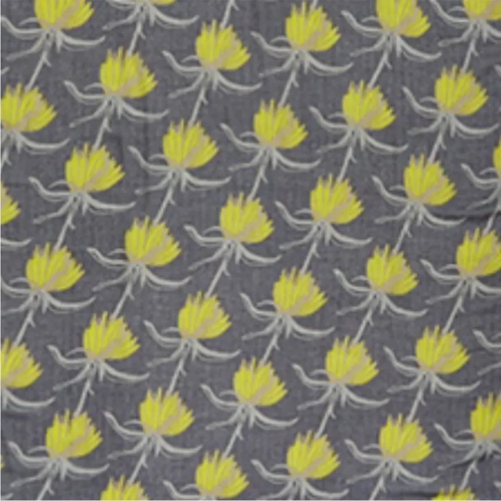 India Hicks Crown Imperial Scarf - Gray and Rapeseed